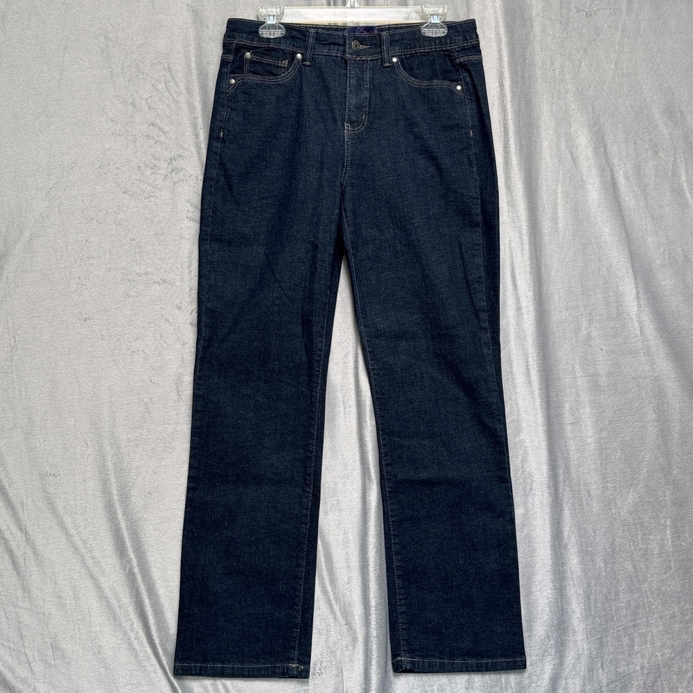 Gloria Vanderbilt Jeans Womens 12 Short Straight Leg Stretch Denim Dark Wash